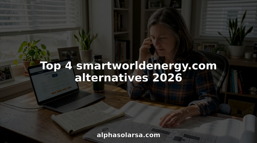 Consultant reviews solar alternatives at home office desk