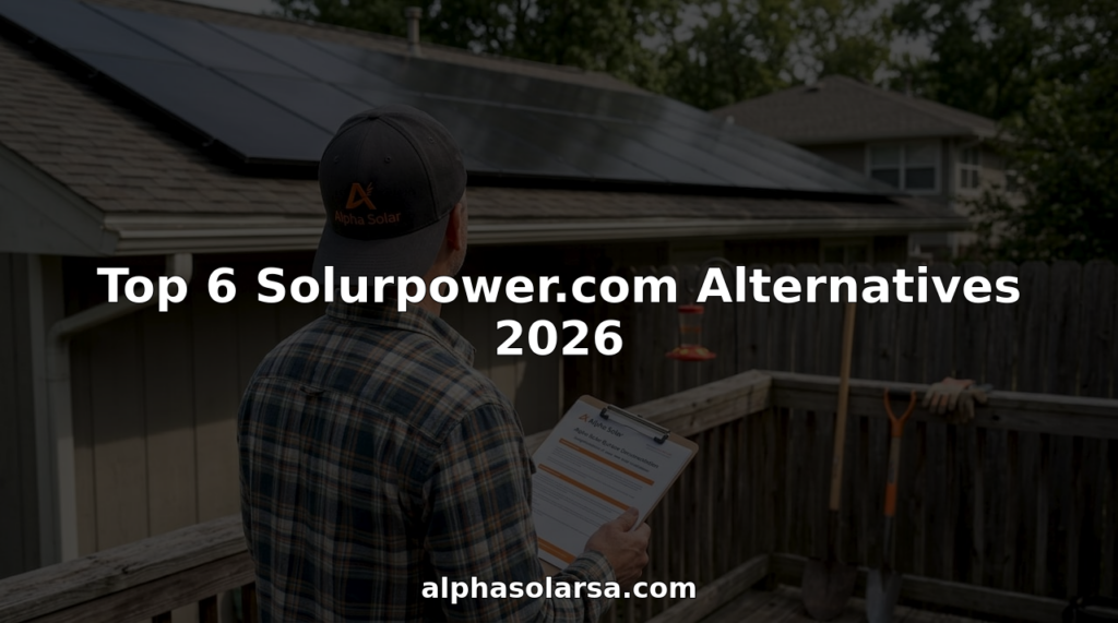 Homeowner inspecting rooftop solar panels from backyard
