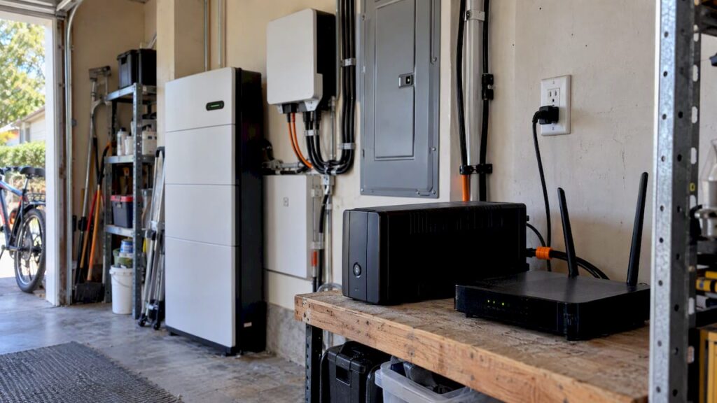UPS and battery backup in a home