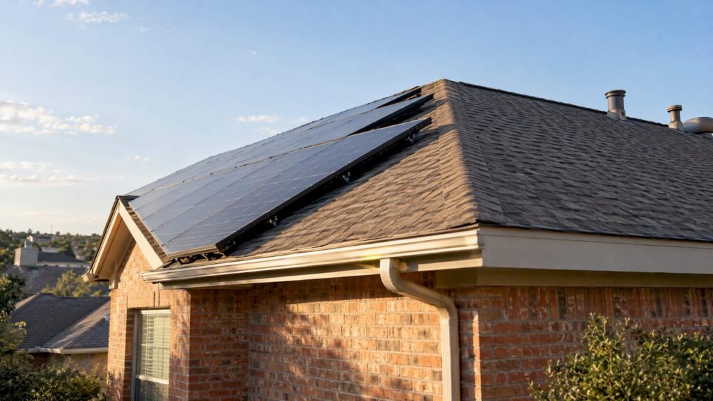 Solar panels on a San Antonio roof