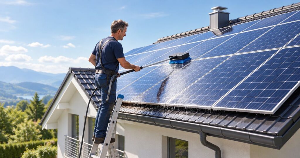 Solar panel cleaning cost: what a service quote includes